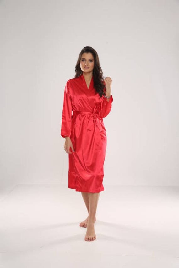 798 Klasszikus női köntös Forex - piros