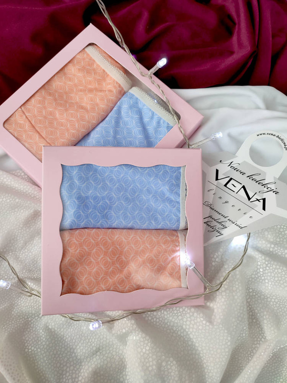 VF-2 Női magas derekú bugyi 2 csomag Vena kék/mandula