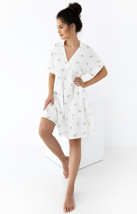 Nastia muszlin hálóing Sensis - ekrü színű