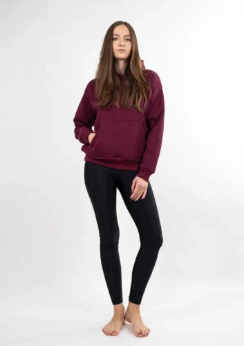 DK-K-B10 DKaren bordó - női leggings és pulóver szett, kényelmes és stílusos