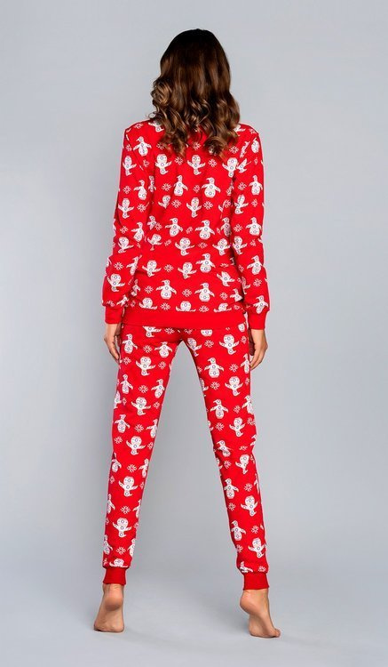 Nana Női hosszú ujjú pizsama, hosszú nadrág Olasz divat - piros