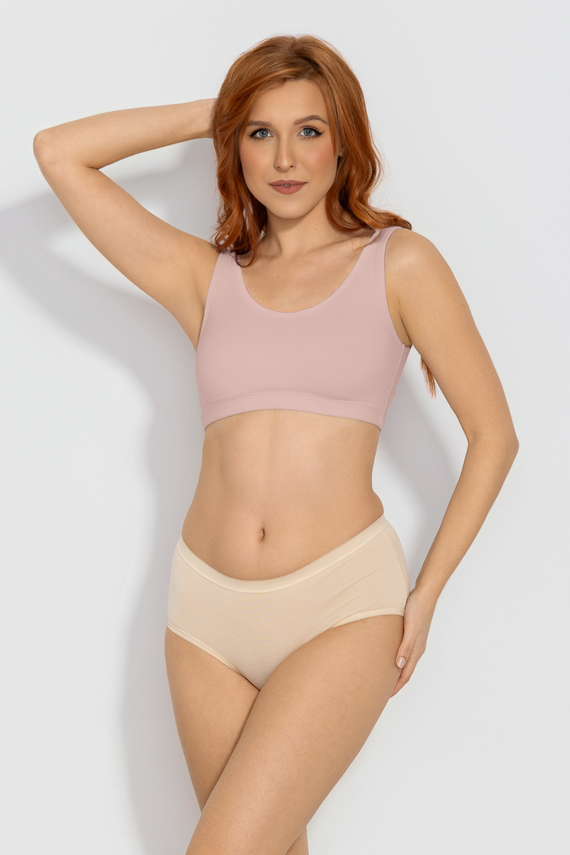 Pamut top Zoya Mitex merevítő nélküli kényelmes bustier pink