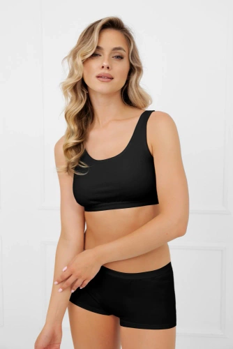 Lotte női boxeralsó Italian Fashion fekete - pamut, kényelmes és rugalmas