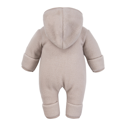 Eevi merinó gyapjú bébi overall - bézs, puha és lélegző
