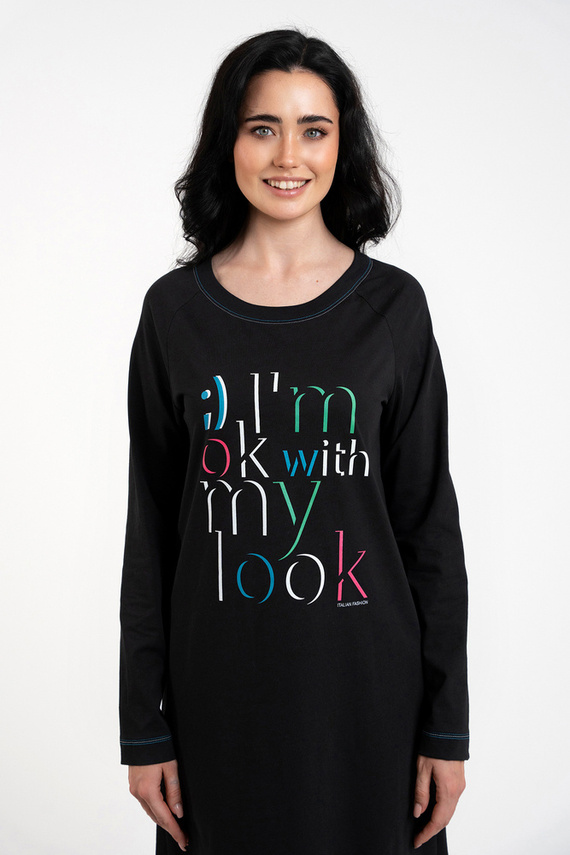 Olza hálóing Olasz divat - fekete