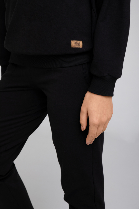 Parma Női hosszú ujjú szett, nadrág olasz divat - fekete