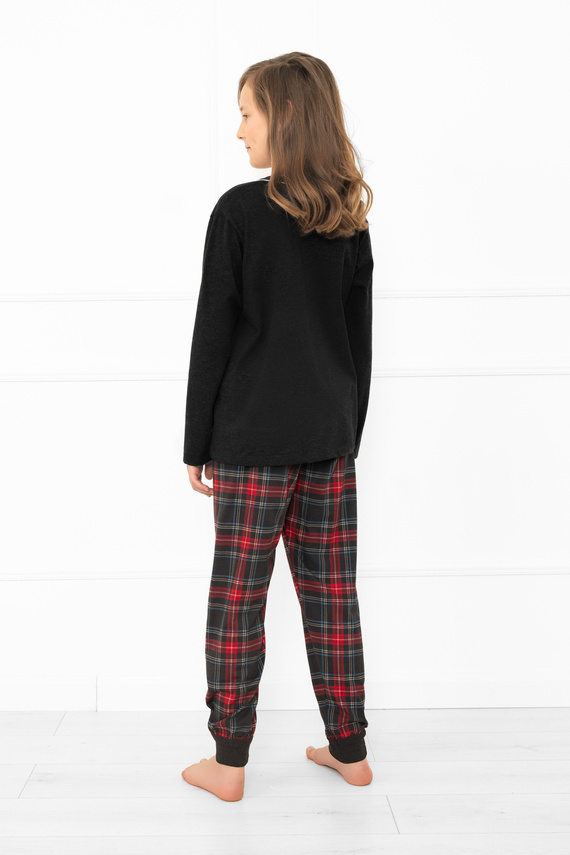 Rusoli gyermek pizsama Italian Fashion sötét melange - pamut, hosszú, karácsonyi mintás, hosszú, olasz divat