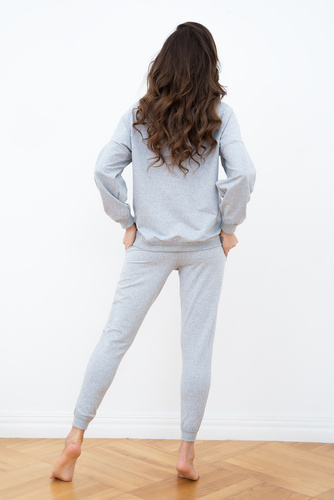 Parma Női hosszú ujjú szett, nadrág olasz divat - szürke