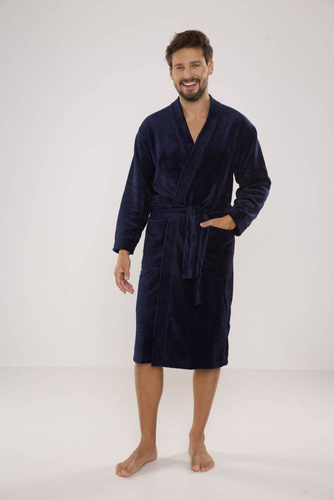 391 Hugo férfi fürdőköpeny De lafense - tengerészkék