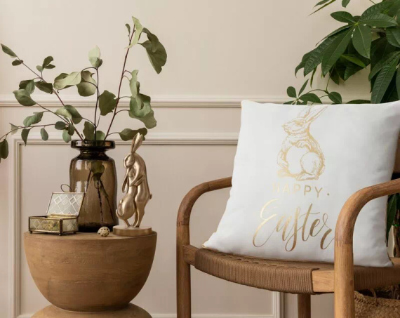 Eurofirany Wiosna 43 – dekoratív húsvéti párnahuzat stílusos