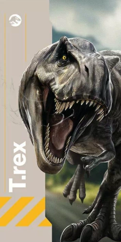 Dinoszaurusz Jurassic World Újjászületés strandtörülköző Jerry Fabrics | 100% pamut