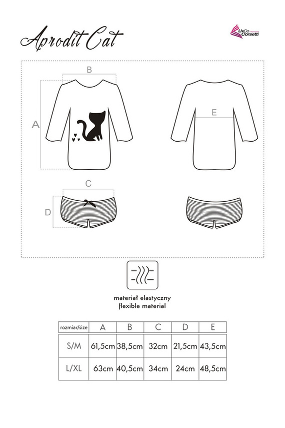 Aprodit Cat 0104 LivCo Corsetti LivCo Corsetti Divat női pizsama