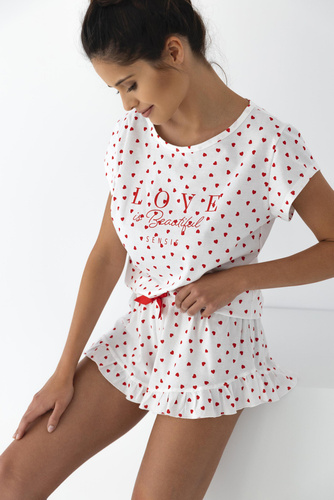 Justine női pizsama Sensis - krém színű