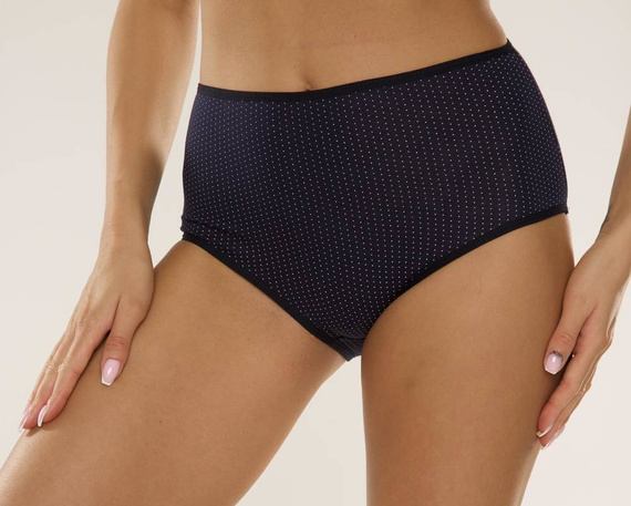 018 Sara De lafense magas szárú alsónadrág - tengerészkék pöttyös