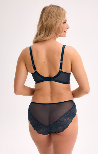 BS 1228 Isla Semi-Soft melltartó - félig áttetsző, csipke, elegáns Gaia kék színben