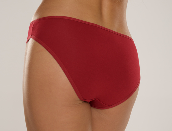 004 Limited Női bugyi De Lafense - klasszikus, mélyen felsőrész, viszkóz - bordó