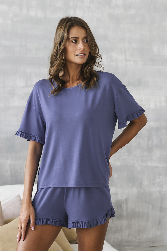 Stílus Női rövid ujjú pizsama, rövidnadrág Italian Fashion - kék