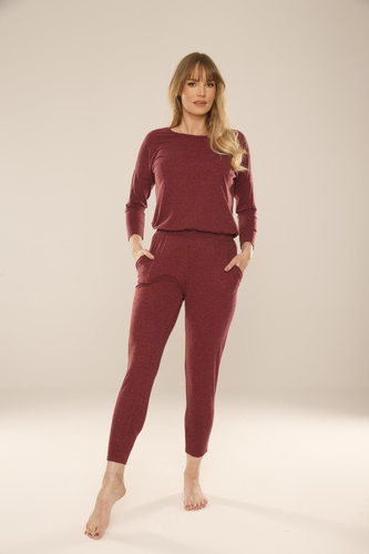 305 Paula női pizsama öltöny - bordó színű