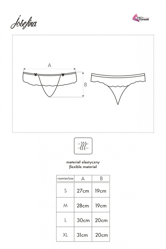 Josefina Fehér LC 6063 női tanga LivCo Corsetti divat