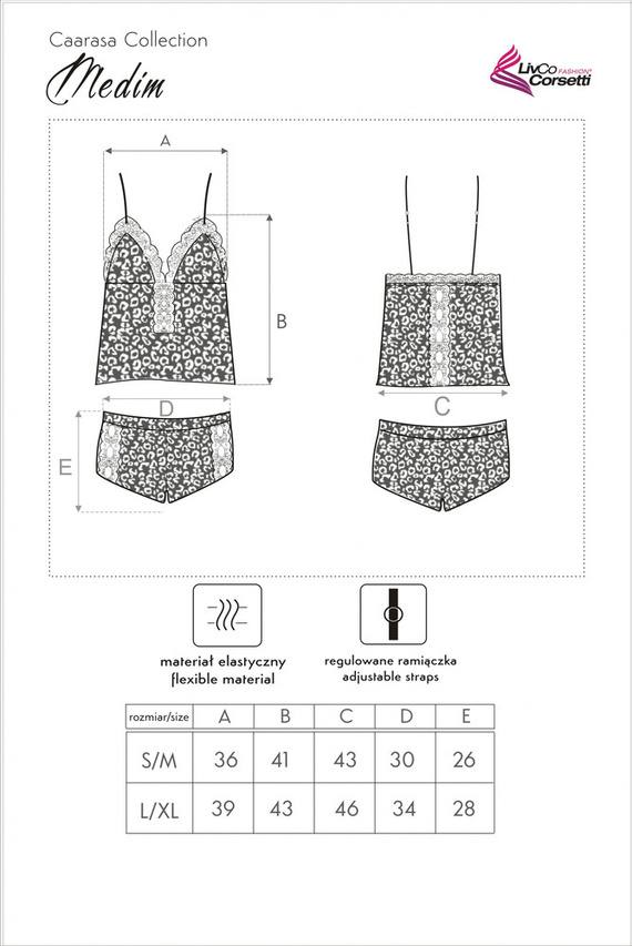 Medim LC 90601 Szett, alsógatya+ rövidnadrág LivCo Corsetti Fashion