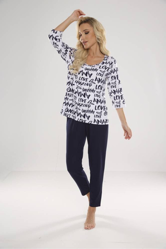 632 Amazing Forex női pizsama - fehér-zöld