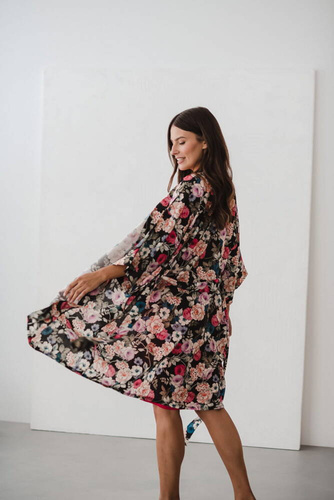 Garden Szlafrok bambusowy z lnem Milk&Love 