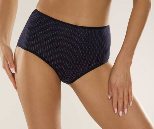018 Sara De lafense magas szárú alsónadrág - tengerészkék pöttyös