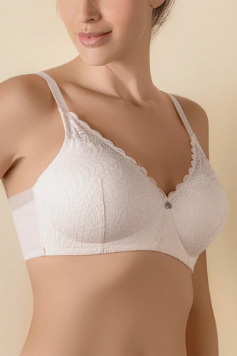 Selene Mireia merevítő nélküli melltartó kényelmes csipkével rózsaszín
