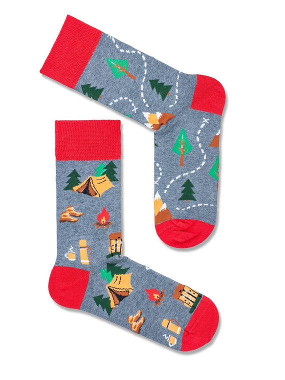 0125.053 Trekking - férfi zokni Milena színes mintával, Melange