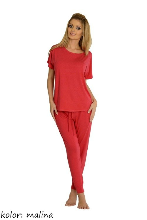 524 Paula női pizsama De Lafense - málna