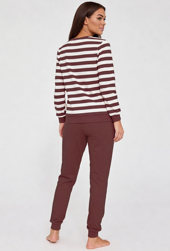 Cornette Molly 635/475 női pizsama csokoládé – 100% pamut, kényelmes