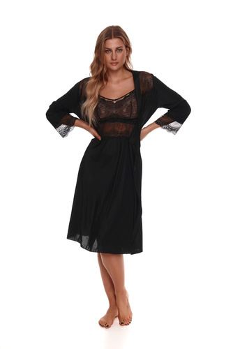 501 Lupoline női neglizsé női köntös - fekete