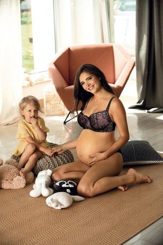 3050 Lupoline párnázott szoptatós melltartó - fekete