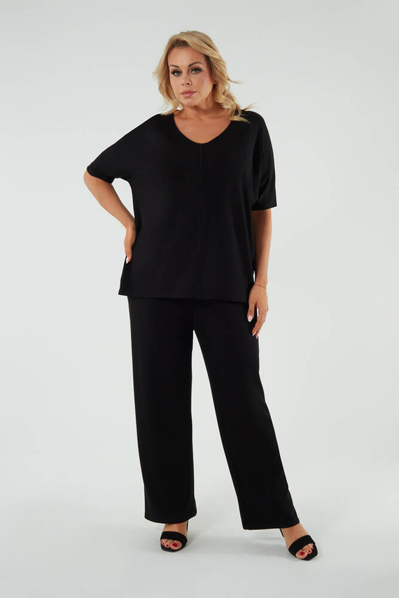 Soler Rövidujjú blúz Olasz divat - fekete