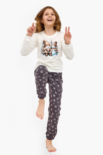 977/190 978/190 Friends Cornette lány pizsama - pamut, hosszú ujjú, téli téma