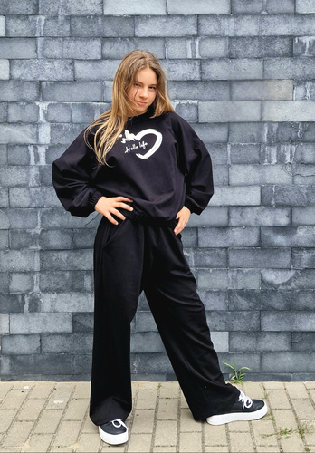 Gaja Gyermek pulóver Bambarillo fekete | Elasztikus pamut pulóver