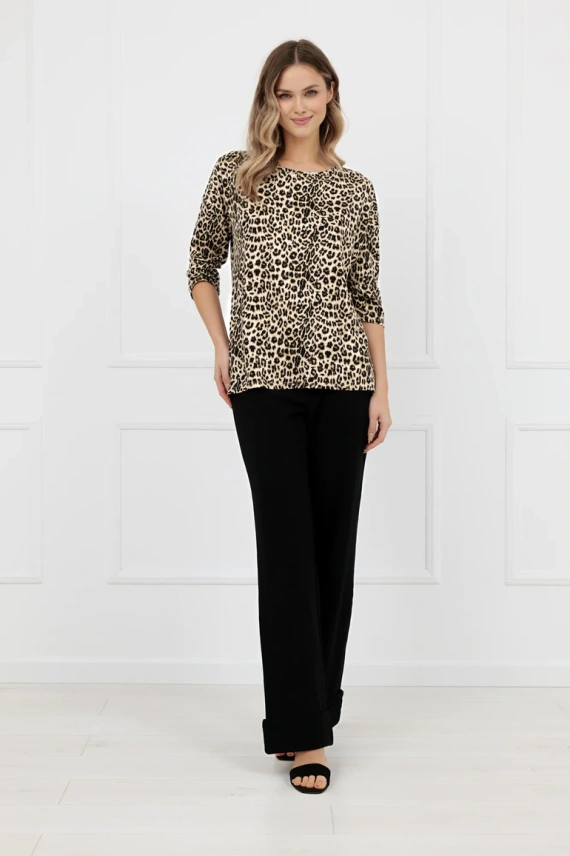 Női blúz Kenia Italian Fashion leopárd minta 3/4 ujj