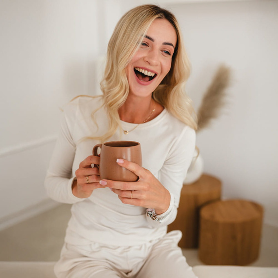 Eevi for Women Hosszú ujjú blúz ekrü - Pamut + Modal, Elegáns, kényelmes, kényelmes