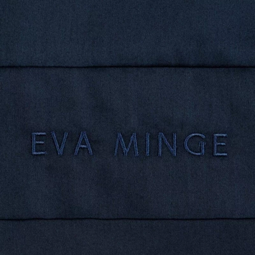 1F Elegáns szatén ágynemű Eva Minge Eurofirany tengerészkék | makroszatén 100% pamut