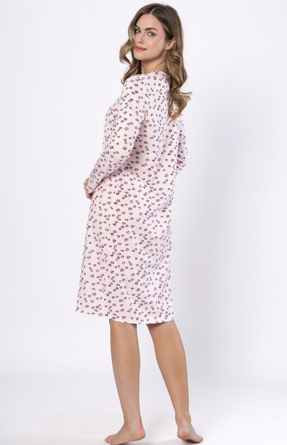 Laveza Gelasia 1625 hálóing - pamut, világos rózsaszín, hosszú ujjú, hosszú ujjú