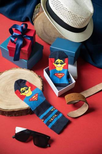 M41Z Super Dad Socks zokni zokni zokni olasz divat - tengerészkék/színek