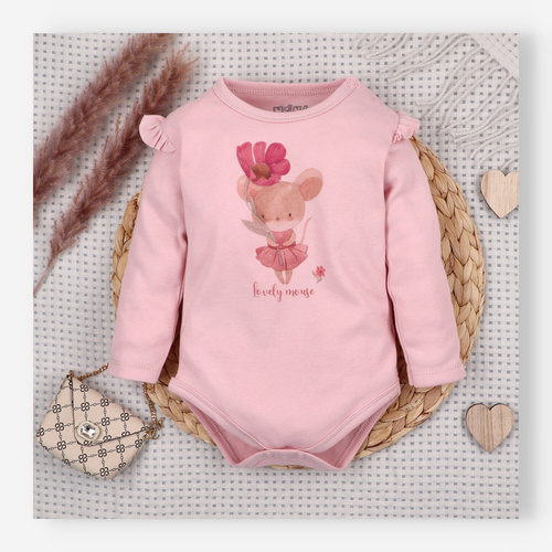Nini baba body Little Mouse 100% organikus pamut, Lengyel gyártás