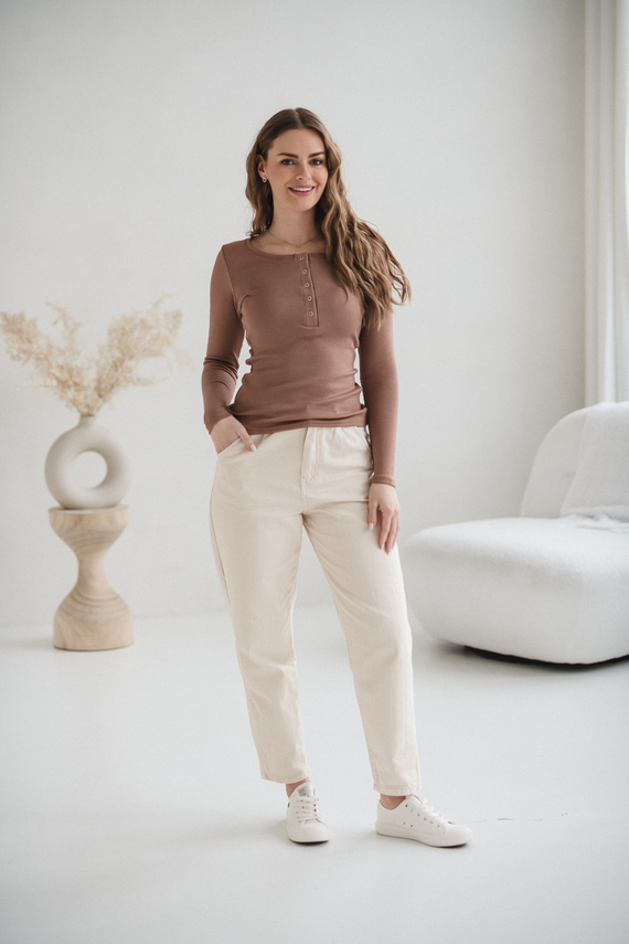 Tummy Milk&Love kismama és szoptatós felső viszkóz toffee