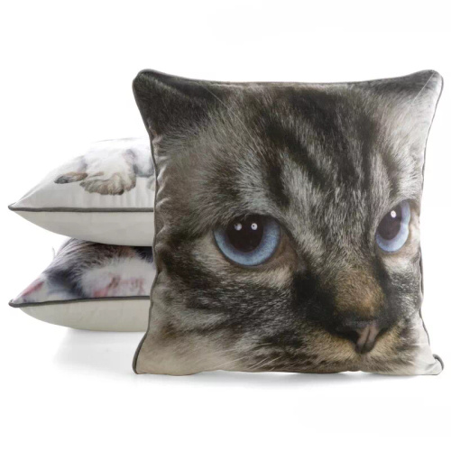 Animal 45x45 bársony párnahuzat Eurofirany cipzárral cat