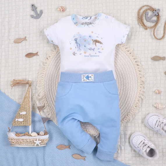 ABN-5455 Sea Of Joy Nini baba póló - organikus pamut, fiú számára