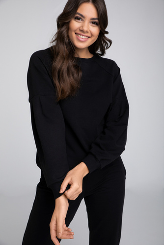 Parma Női hosszú ujjú szett, nadrág olasz divat - fekete