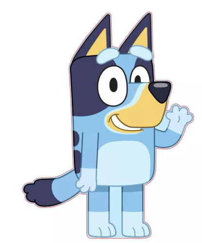 Bluey kutya Párna 33x25 kék cuddly Jerry Fabrics kék