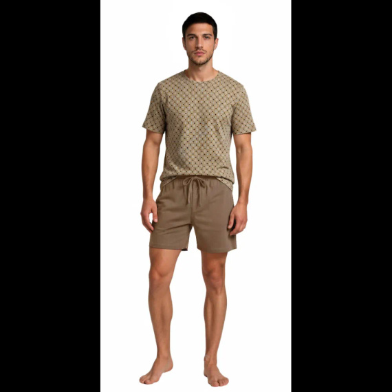 Sesto Senso 2723/02 Latte férfi rövid pizsama 100% pamutból