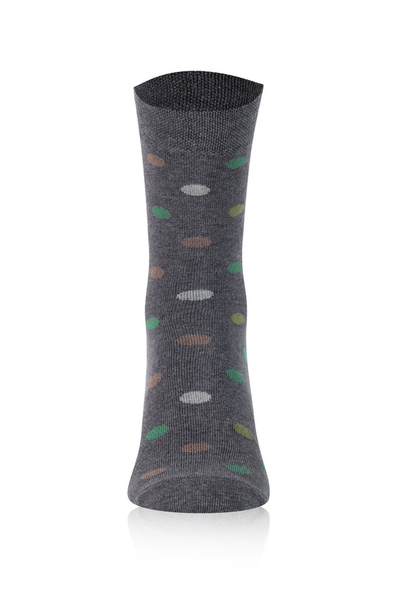 M21 Férfi hosszú zokni olasz divat - c.melange/zöld