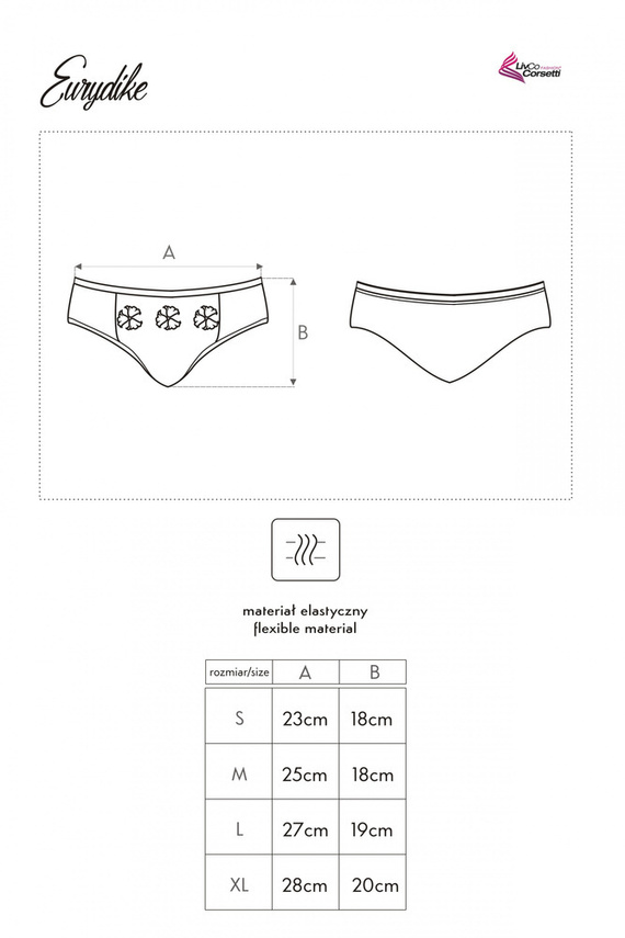 Eurydike Női LivCo Corsetti divatos bugyi - Fekete